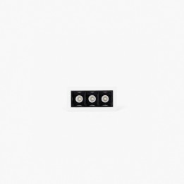 Faro TROOP empotrable 3x2W blanco-negro 48° 2700K CRI90