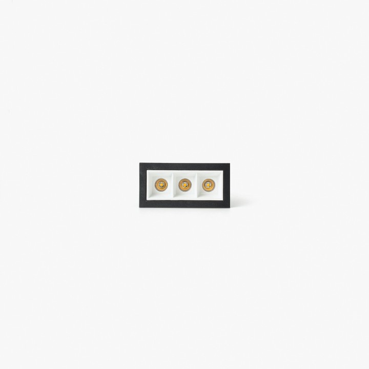 Faro TROOP empotrable 3x2W negro-blanco 15° 2700K CRI90