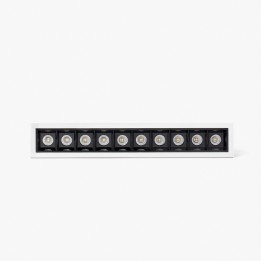 Faro TROOP empotrable 10x2W blanco-negro 48° 2700K CRI90