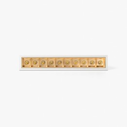 Faro TROOP empotrable 10x2W blanco-oro 15° 4000K CRI90