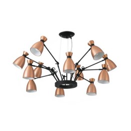 Lámparas Colgantes Faro RETRO COLGANTE COBRE 12L E14 MAX 20W