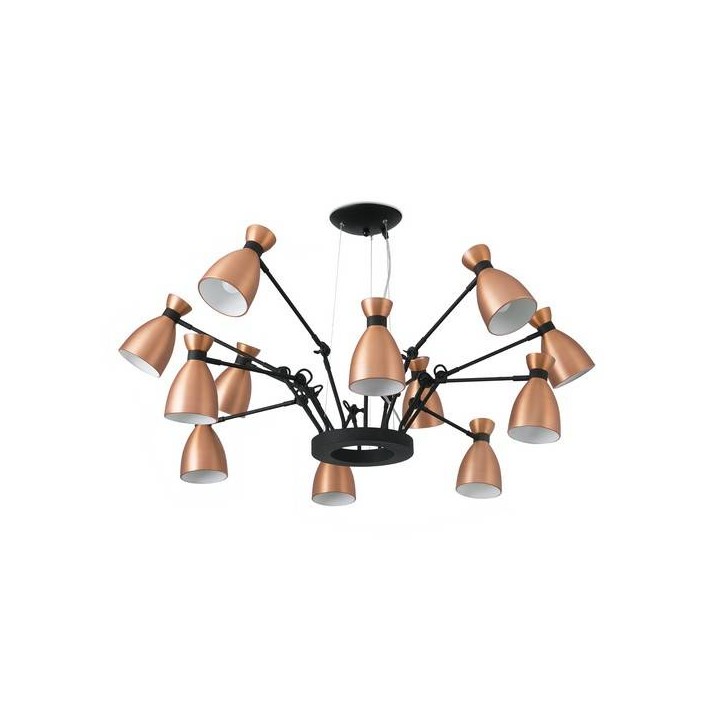 Lámparas Colgantes Faro RETRO COLGANTE COBRE 12L E14 MAX 20W