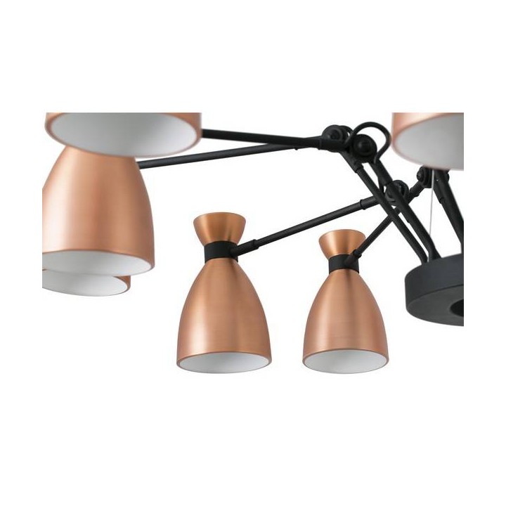 Lámparas Colgantes Faro RETRO COLGANTE COBRE 12L E14 MAX 20W