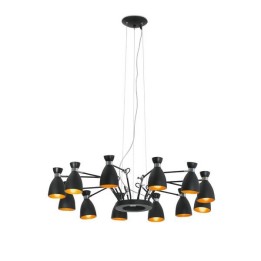 Lámparas Colgantes Faro RETRO COLGANTE NEGRO/ORO 12L E14 MAX 20W