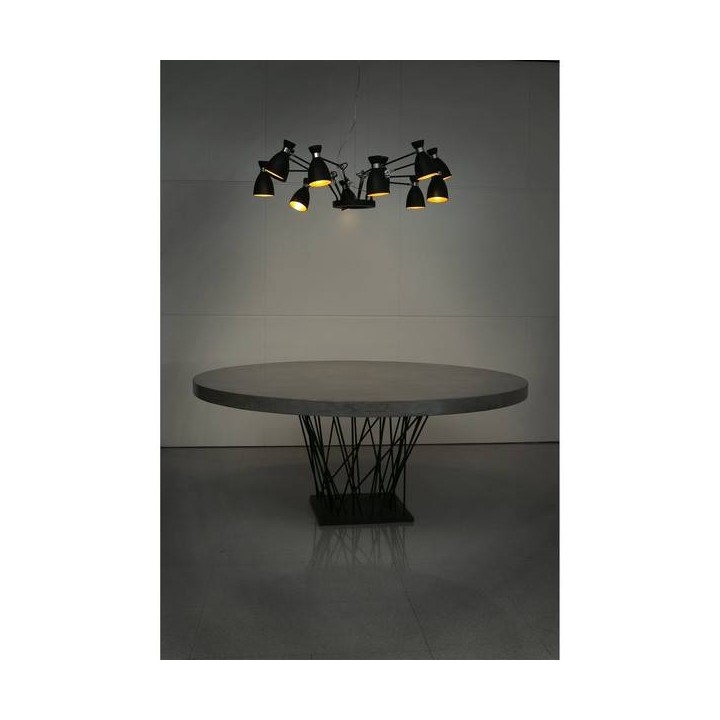 Lámparas Colgantes Faro RETRO COLGANTE NEGRO/ORO 12L E14 MAX 20W
