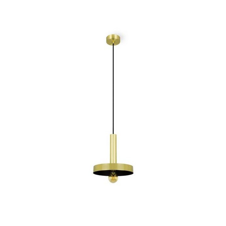 Lámparas Colgantes Faro WHIZZ COLGANTE ORO SATINADO/NEGRO E27 20W