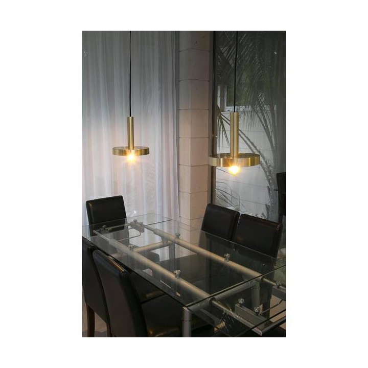 Lámparas Colgantes Faro WHIZZ COLGANTE ORO SATINADO/NEGRO E27 20W