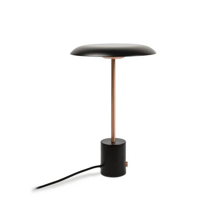 Lámparas Faro HOSHI SOBREMESA NEGRO/COBRE CEPILLADO 12W LED 3000