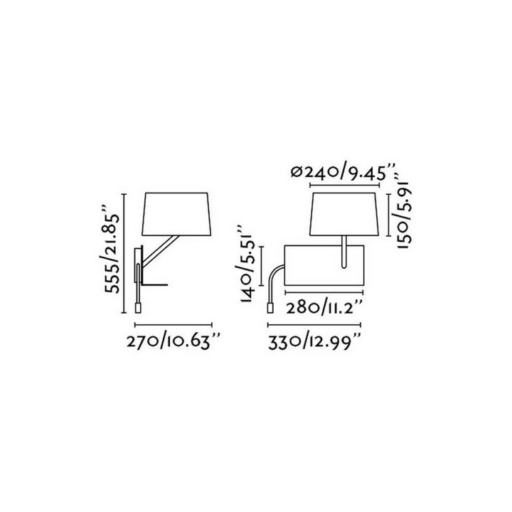 Apliques Faro HANDY APLIQUE BLANCO DERECHA 1XE27 20W USB LED 3W