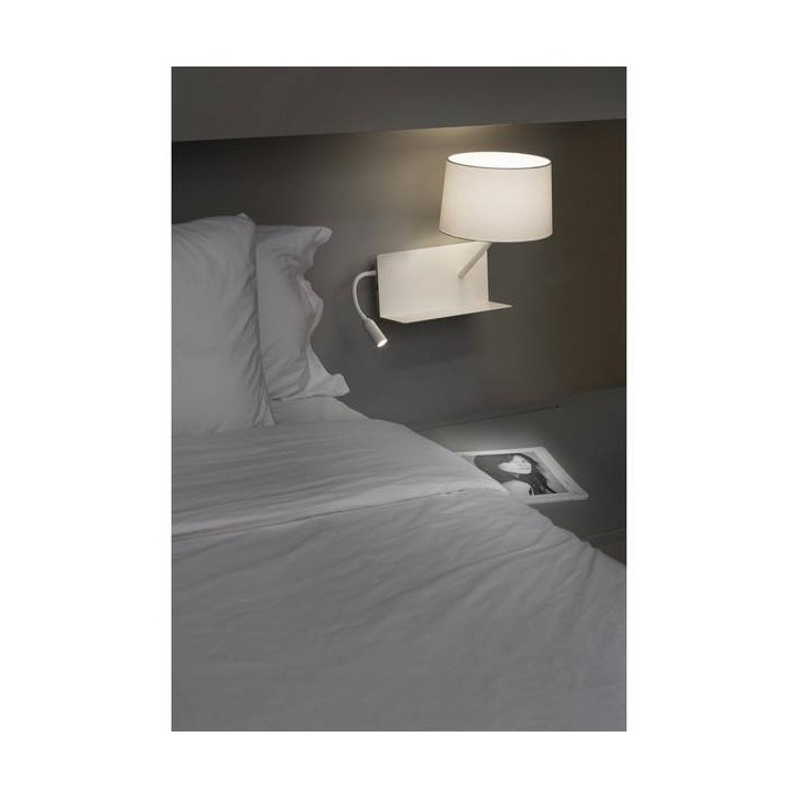 Apliques Faro HANDY APLIQUE BLANCO DERECHA 1XE27 20W USB LED 3W