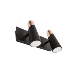 Apliques Faro LAO APLIQUE NEGRO/COBRE 2 X LED 4,5W 3000K