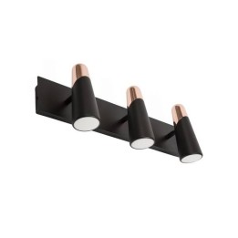 Apliques Faro LAO APLIQUE NEGRO/COBRE LED 3 X 4,5W 3000K