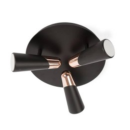 Plafones Faro LAO PLAFON NEGRO/COBRE LED 3 X 4,5W 3000K