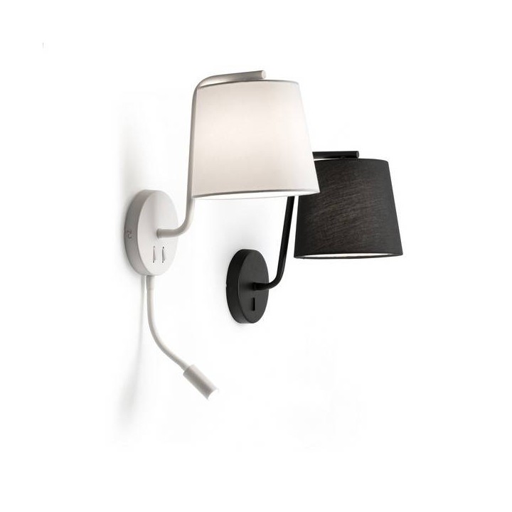 Apliques Faro BERNI APLIQUE BLANCO CON LECTOR E27 20W LED 3W