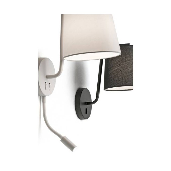 Apliques Faro BERNI APLIQUE BLANCO CON LECTOR E27 20W LED 3W