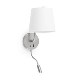 Apliques Faro BERNI APLIQUE NIQUEL SATINADO CON LECTOR E27 20W L