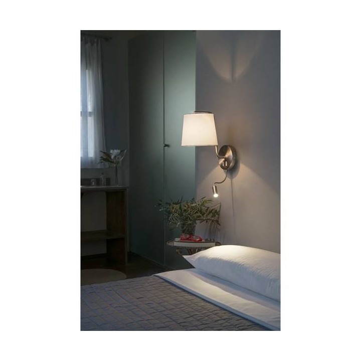 Apliques Faro BERNI APLIQUE NIQUEL SATINADO CON LECTOR E27 20W L