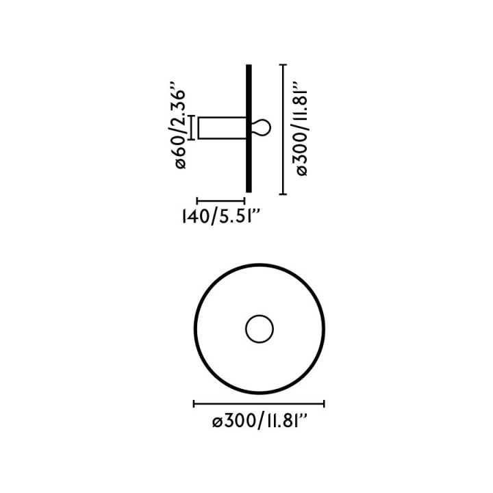 Faro CONFETTI 300 H140 lámpara aplique/plafón virutas reciclada