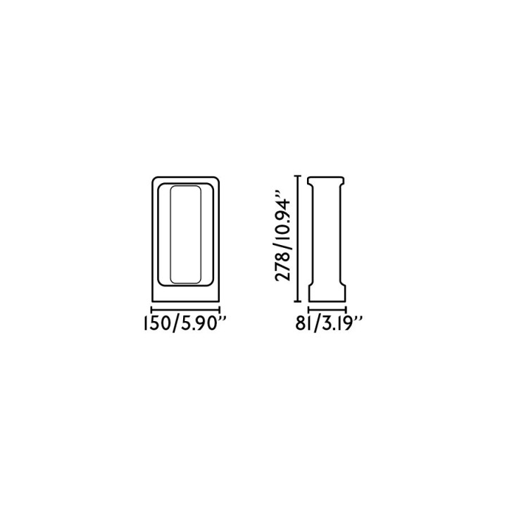 Faro TOTEM 285 Lámpara baliza gris 2700K