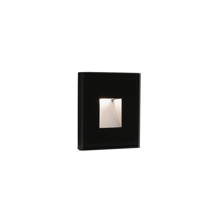 Faro DART SQ Empotrable negra 3000K