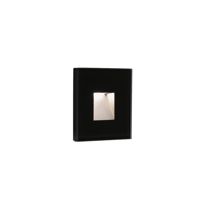 Faro DART SQ Empotrable negra 3000K