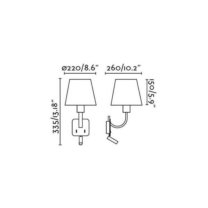 Apliques Faro ESSENTIAL APLIQUE CON LECTOR  LED NIQUEL MATE E27