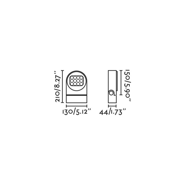 Faro MUUR 210 Lámpara proyector gris oscuro