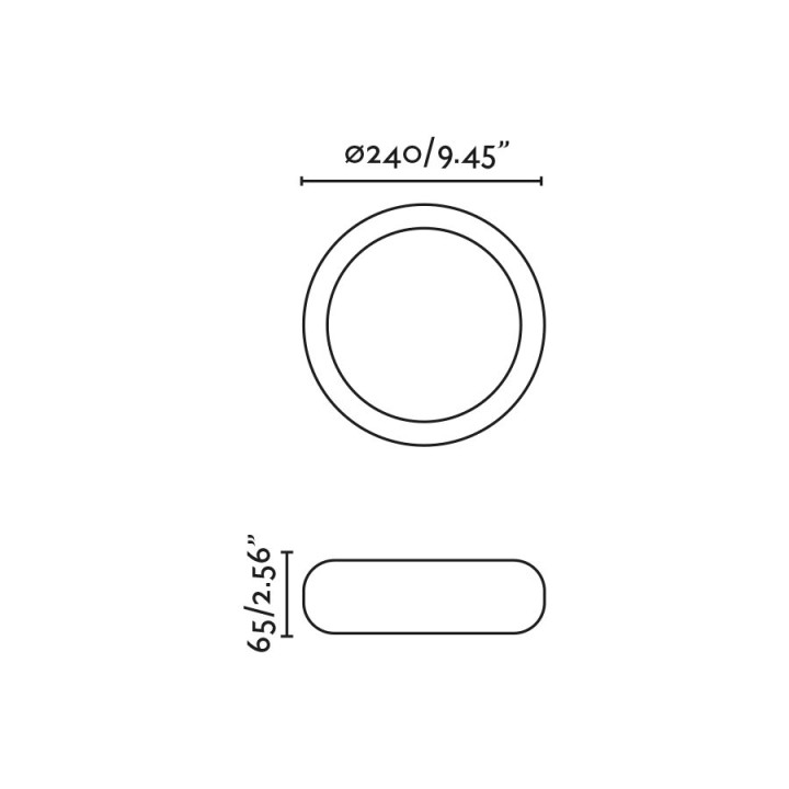 Faro ANGA 240 Lámpara plafón blanco