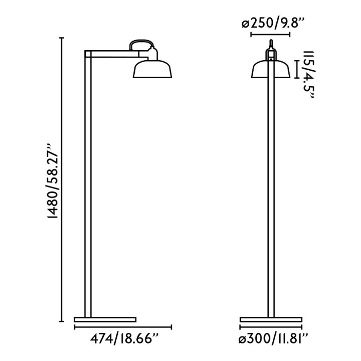 Faro TATAWIN Lámpara pie de salón blanco