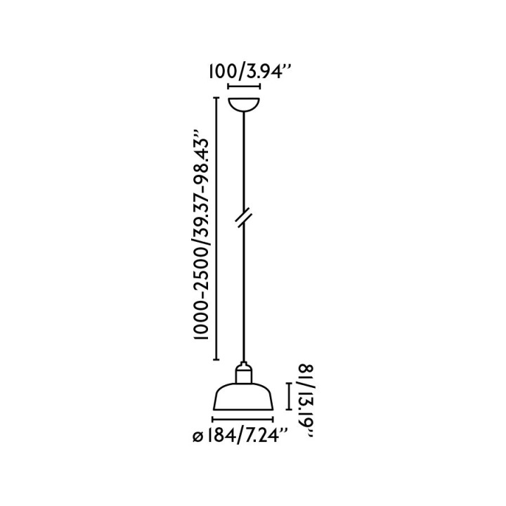 Faro TATAWIN S Lámpara colgante negro