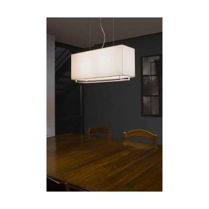Lámparas Colgantes Faro VESPER COLGANTE BLANCO 60 CM 2XE27 20W