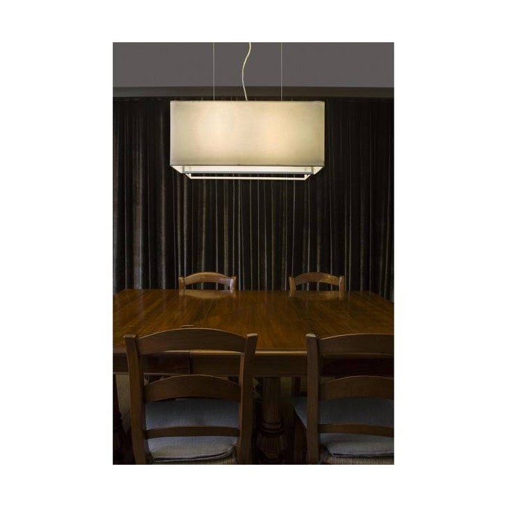 Lámparas Colgantes Faro VESPER COLGANTE BLANCO 60 CM 2XE27 20W