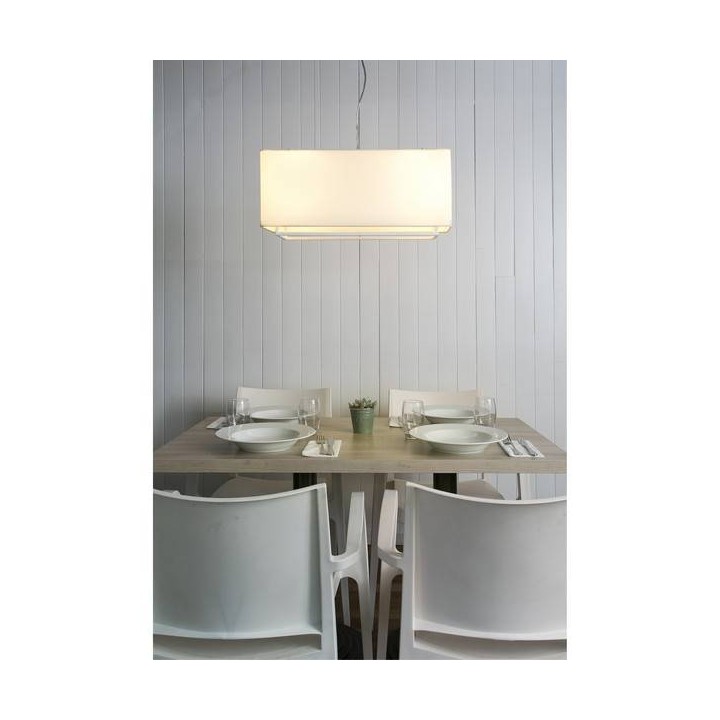 Lámparas Colgantes Faro VESPER COLGANTE BLANCO 60 CM 2XE27 20W