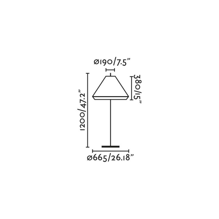 Faro SAIGON OUT 1200 C70 Lámpara de pie gris/beige