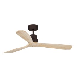 Faro LANTAU L Ventilador marrón/pino DC