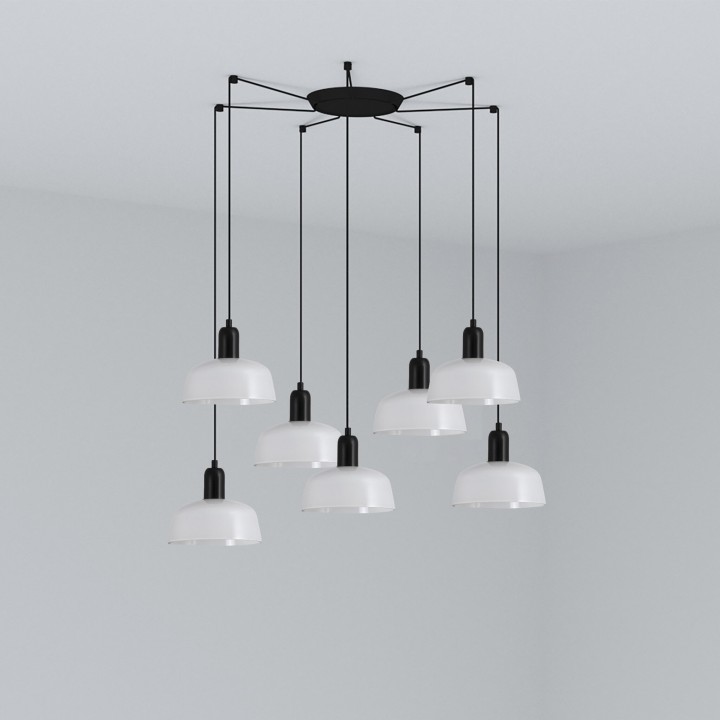 Faro TATAWIN S 7L Lámpara colgante blanco
