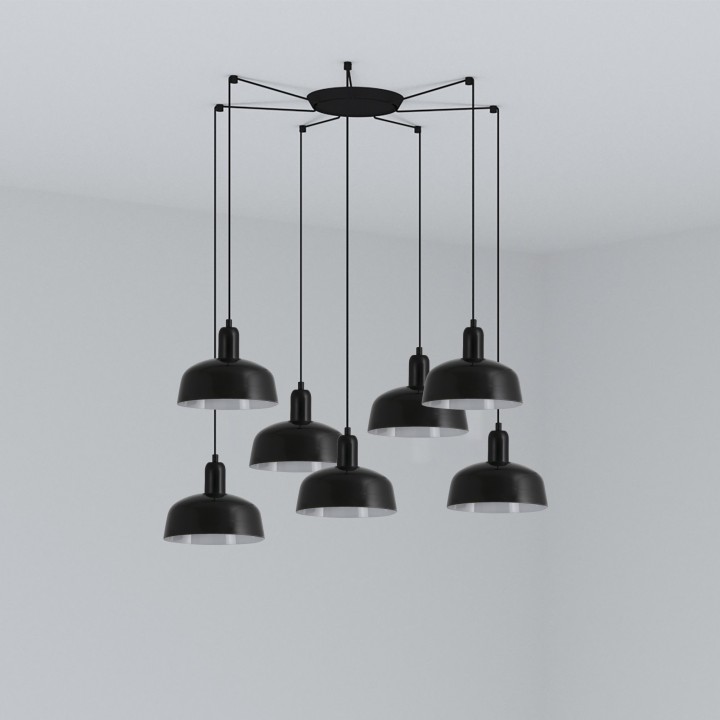 Faro TATAWIN S 7L Lámpara colgante negro