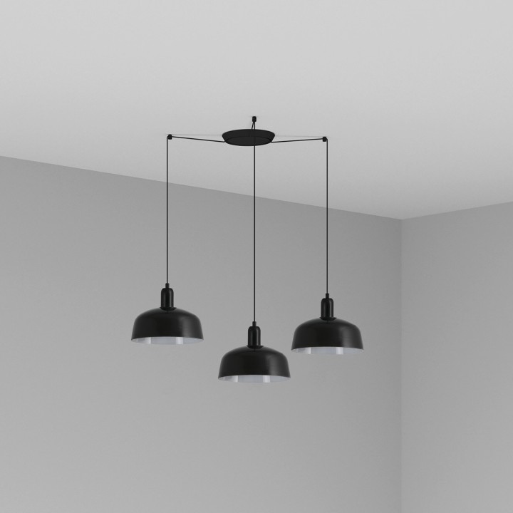 Faro TATAWIN M 3L Lámpara colgante negro