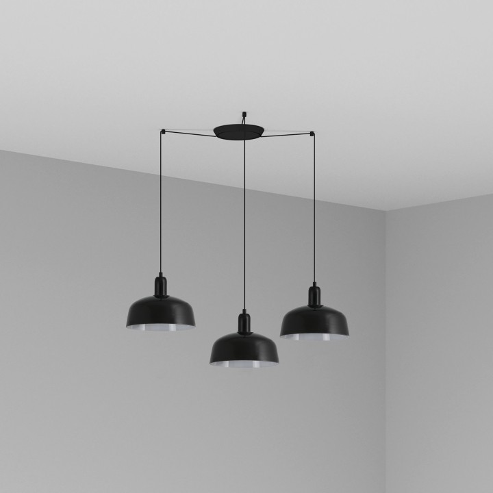 Faro TATAWIN M 3L Lámpara colgante negro