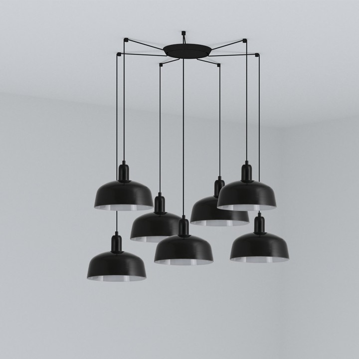 Faro TATAWIN M 7L Lámpara colgante negro