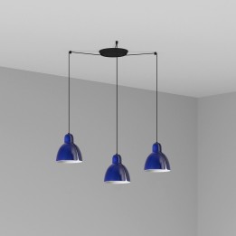 Faro VENICE 3L Lámpara colgante azul cobalto