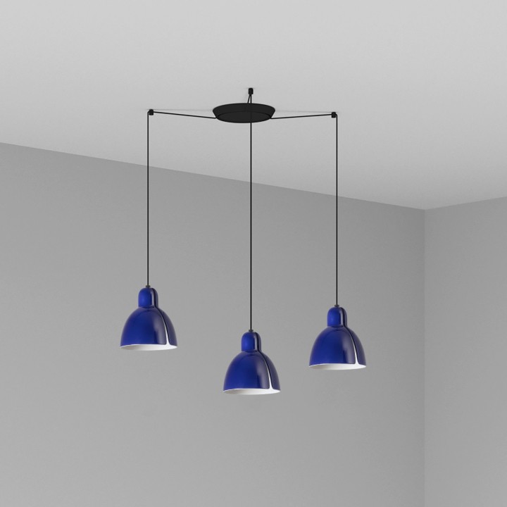 Faro VENICE 3L Lámpara colgante azul cobalto