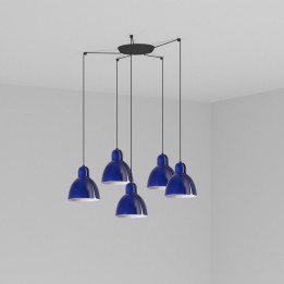 Faro VENICE 5L Lámpara colgante azul cobalto