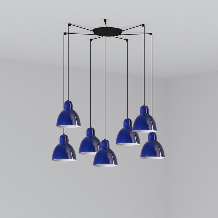 Faro VENICE 7L Lámpara colgante azul cobalto