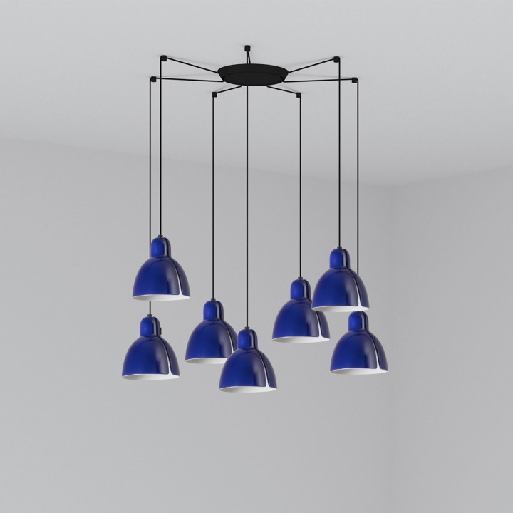 Faro VENICE 7L Lámpara colgante azul cobalto