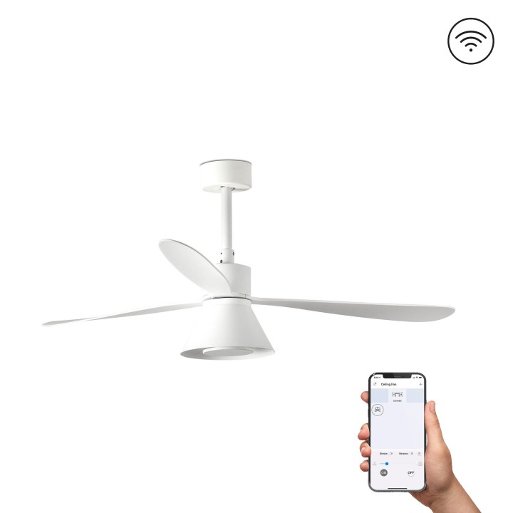 Faro AMELIA L CONE LED Ventilador blanco SMART