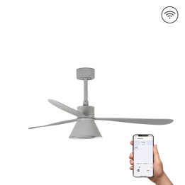 Faro AMELIA L CONE LED Ventilador gris SMART