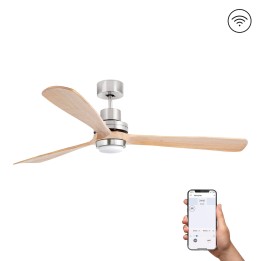 Faro LANTAU XL LED Ventilador níquel mate/pino DC SMART