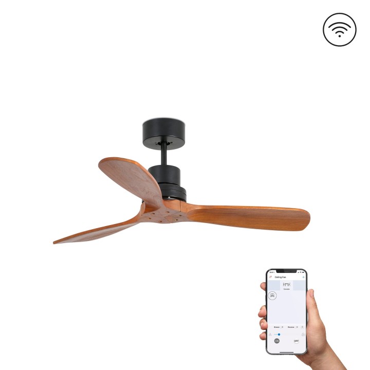 Faro MINI LANTAU S Ventilador negro mate DC SMART