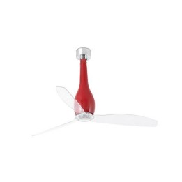 Ventiladores de Techo Faro ETERFAN Ø128 CMS ROJO BRILLO PALAS TRANSPARENTES